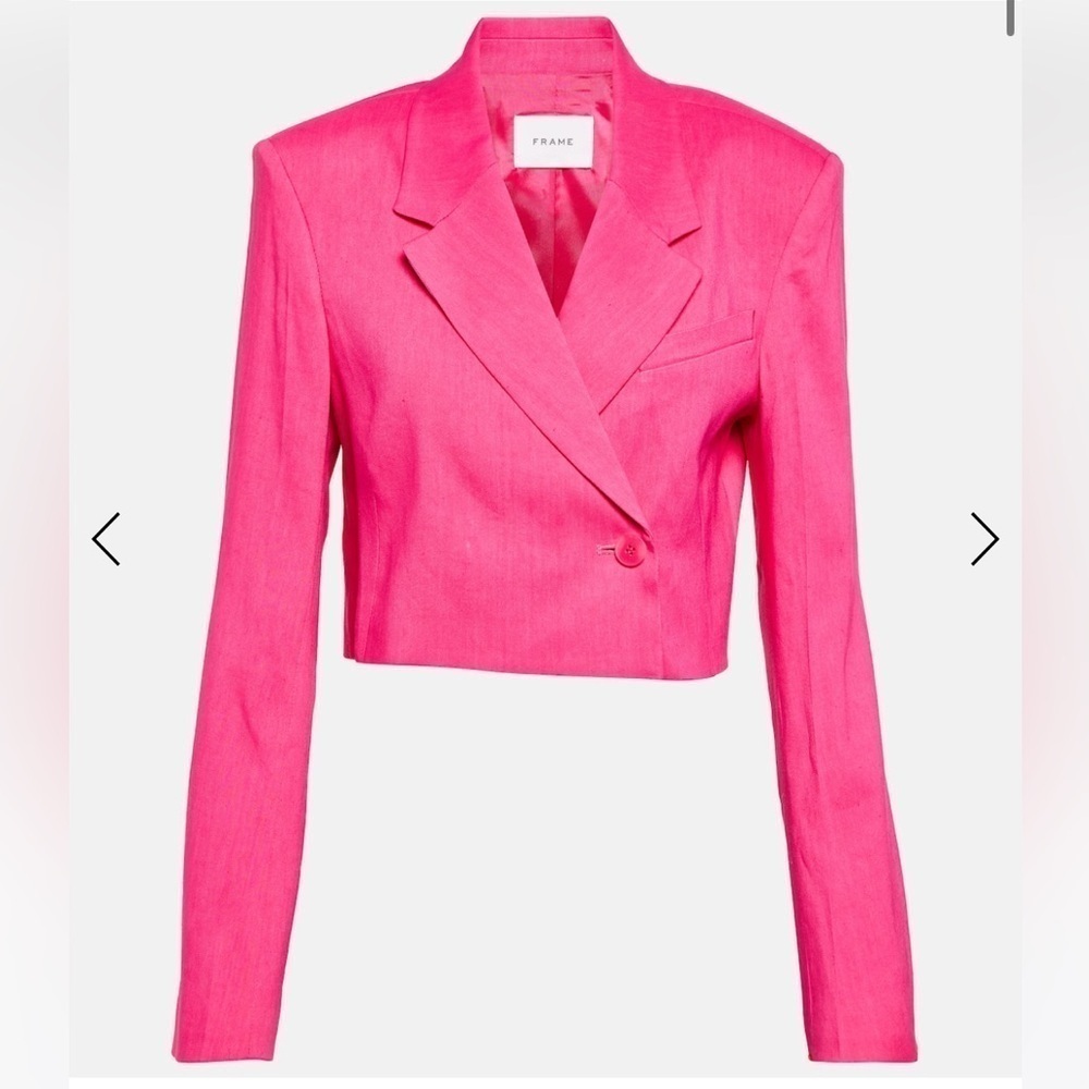 BNWT frame pink strong shoulder blazer